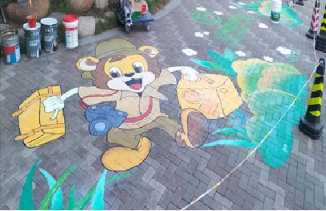 方城夏季画地面彩绘会遇到的问题