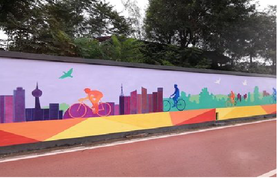 方城墙体彩绘-围墙