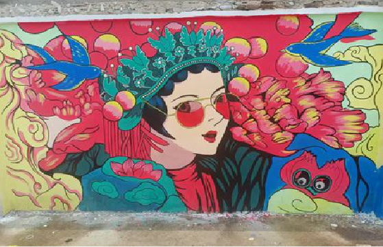 方城墙体彩绘-网红墙