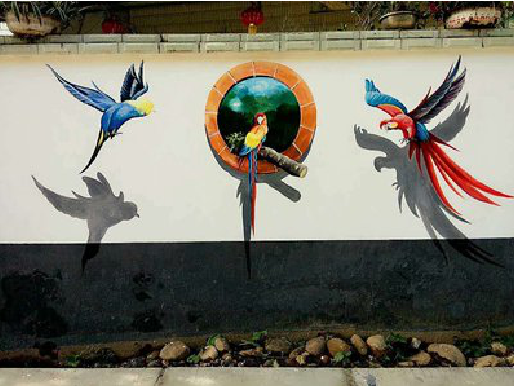 方城视觉错位-3D墙绘设计