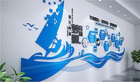 方城海浪主题文化墙如何设计？