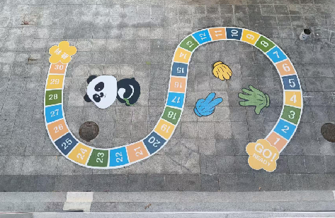 方城地面游戏彩绘