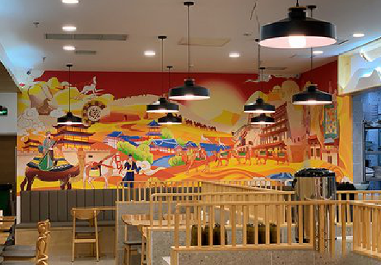 方城商业空间彩绘介绍。