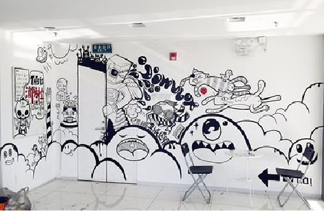 方城手绘墙并非传统涂鸦。