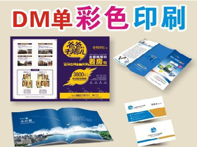 方城单页印刷，色彩搭配简单。
